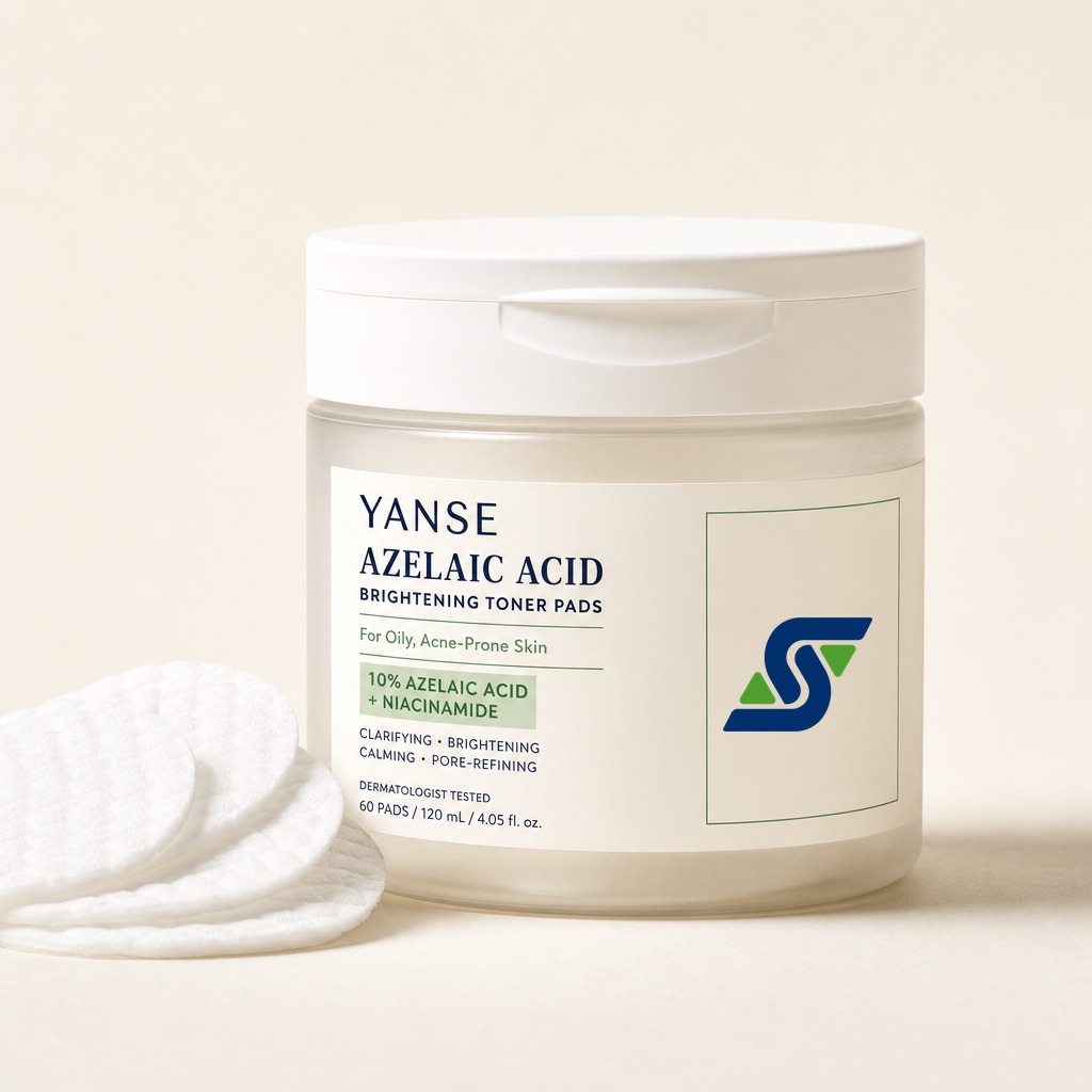 Azelaic acid brightening and blemish toner pads, Halal